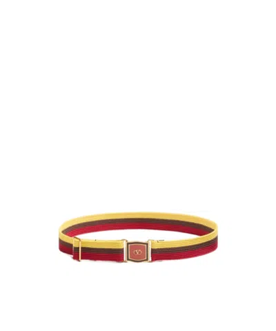 Valentino Garavani Cintura Vlogo Signature In Nastro 40 Mm In Multi