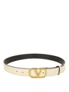 Valentino Vlogo Signature Buckled Belt In Blanco