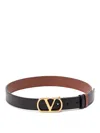 Valentino Vlogo Signature Reversible Leather Belt In Multi