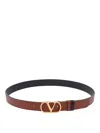 Valentino Garavani Deep Caramel Brown Calf Leather H In Brown