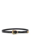 Valentino Black Vlogo Signature Brushed Calfskin Belt In Black