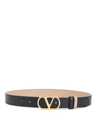 Valentino Garavani H30 Reversible Belt In Black