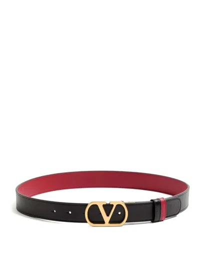 Valentino Garavani Reversible Belt In Black