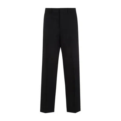 Valentino Classic Black Wool Tailored Pants For Men