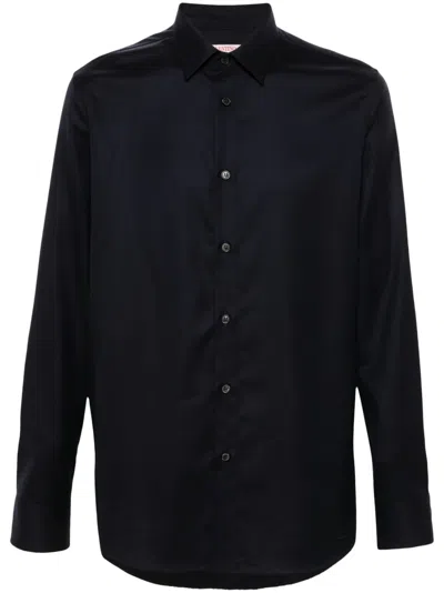 Valentino Classic Collar Shirt In Blue