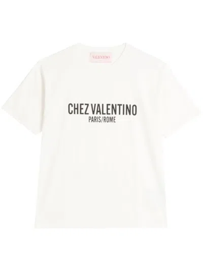 VALENTINO VALENTINO CLASSIC CREW NECK T-SHIRT WITH LOGO DETAIL