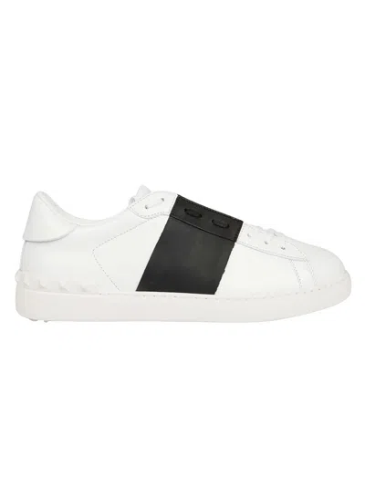 VALENTINO GARAVANI VALENTINO CLASSIC OPEN WHITE CALFSKIN SNEAKERS