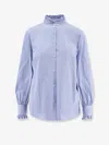 Valentino Hemd Aus Classic Stripe Popeline Frau Iris Liliac 48 In Blue