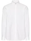 VALENTINO CLASSIC WHITE COTTON SHIRT WITH SIGNATURE ROCKSTUD DETAILING FOR MEN