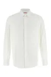 Valentino Tailored Poplin Shirt With Button Accents In White