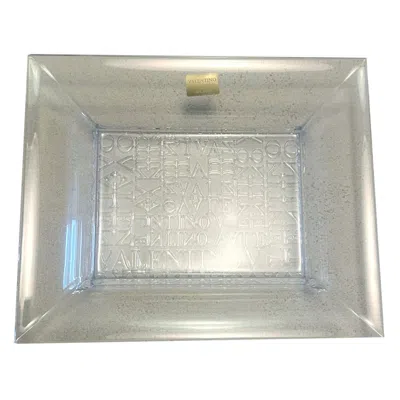 Pre-owned Valentino Clear Vide Poche Change Tray Or Ashtray In Gray