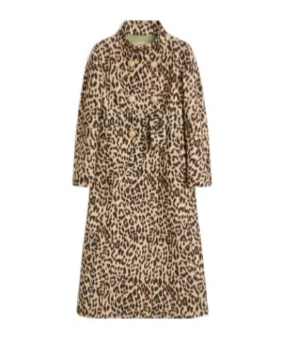 VALENTINO CLOTH COAT IN ANIMALIER PRINT