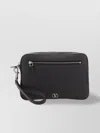 Valentino Clutch Bag With External Pocket And Wrist Strap