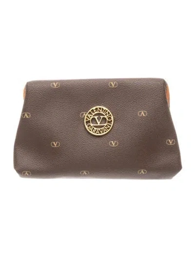 Pre-owned Valentino Garavani Clutch Vintage In Brown