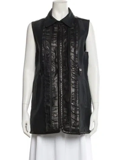 Pre-owned Valentino Coat In Black