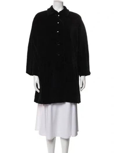 Pre-owned Valentino Coat In Black