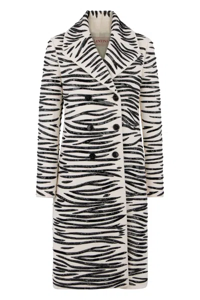 Valentino Coat Made Of Virgin Wool And Cashmere In Gray