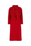 Valentino Wool Blend Coat With Belt And Buttons