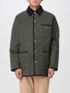 Valentino Garavani Olive Quilted Jacket With Vlogo Patch