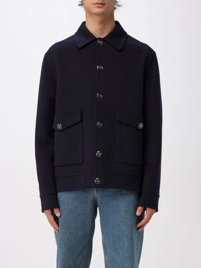 Valentino Knitted Bomber Jacket In Blue