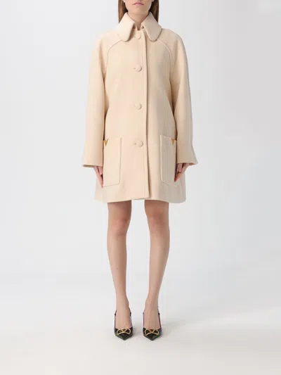 VALENTINO COAT VALENTINO WOMAN COLOR BEIGE,H65250022