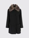 Valentino Shearling-trimmed Embellished Wool Coat In Multi