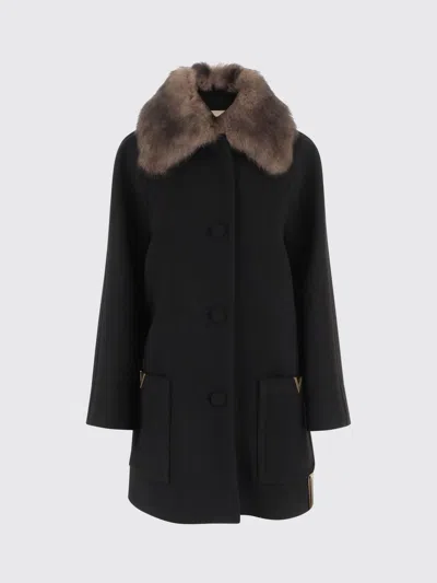 VALENTINO COAT VALENTINO WOMAN COLOR BLACK,H72426002