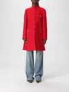 Valentino Wool And Cashmere Coat In Red