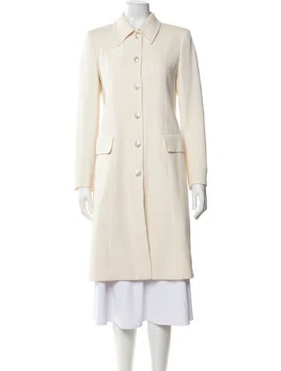 Pre-owned Valentino Coat In White