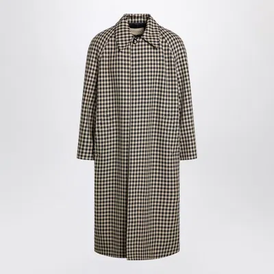 VALENTINO COAT WITH VICHY PATTERN IN COTTON AND WOOL