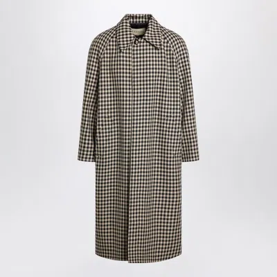 VALENTINO VALENTINO  COAT WITH VICHY PATTERN IN COTTON AND WOOL