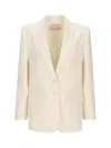 Valentino Tolie Iconographe Pattern Blazer In Beige