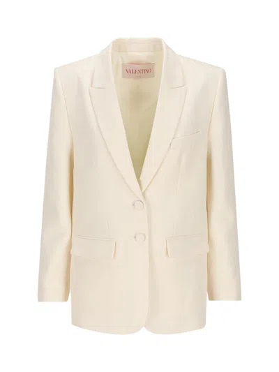 Valentino Tolie Iconographe Pattern Blazer In Beige