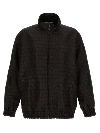 Valentino Men's Silk Jacket In Brown