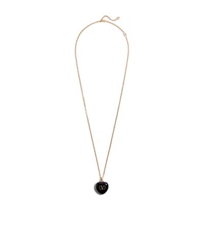 VALENTINO GARAVANI VALENTINO HEART-SHAPED CHAINED NECKLACE