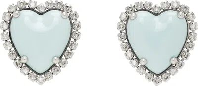 Valentino Garavani Coeur Hyperbole Earrings In Silver