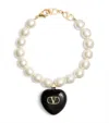 Valentino Coeur Royal Beaded Bracelet In Neutral