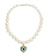 Valentino Coeur Royal Beaded Necklace In Ivory