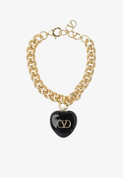 Valentino Garavani Coeur Royal Bracelet In Gold