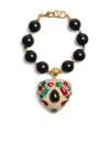 Valentino Crystal-embellished Coeur Royal Bracelet In Gold