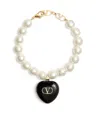 Valentino Coeur Royal Beaded Bracelet In Neutral