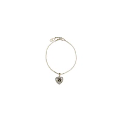 Valentino Garavani Coeur Royal Bracelet With Swarovski® Crystals In Silver