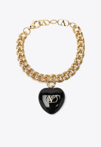VALENTINO GARAVANI COEUR ROYAL CHAIN BRACELET