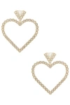 Valentino Embellished Coeur Royal Earrings In Orange