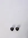 Valentino Black Enamel And Metal Coeur Royal Earrings In Black