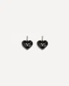 Valentino Coeur Royal Earrings In Black