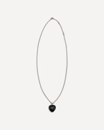 Valentino Garavani Coeur Royal Necklace In Metallic