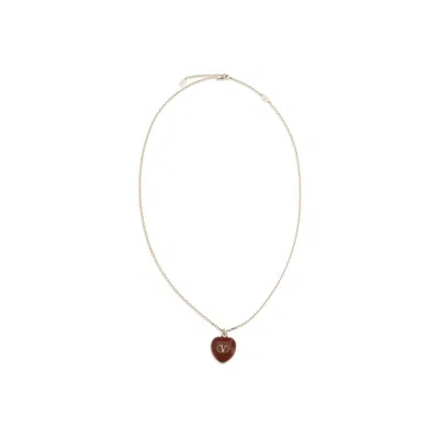 Valentino Garavani Coeur Royal Necklace In Gold
