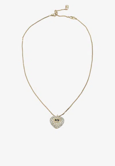 Valentino Garavani Coeur Royal Necklace In Gold