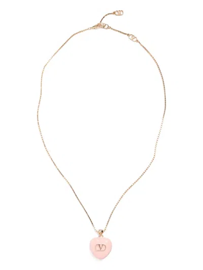 Valentino Garavani Coeur Royal Necklace In Gold